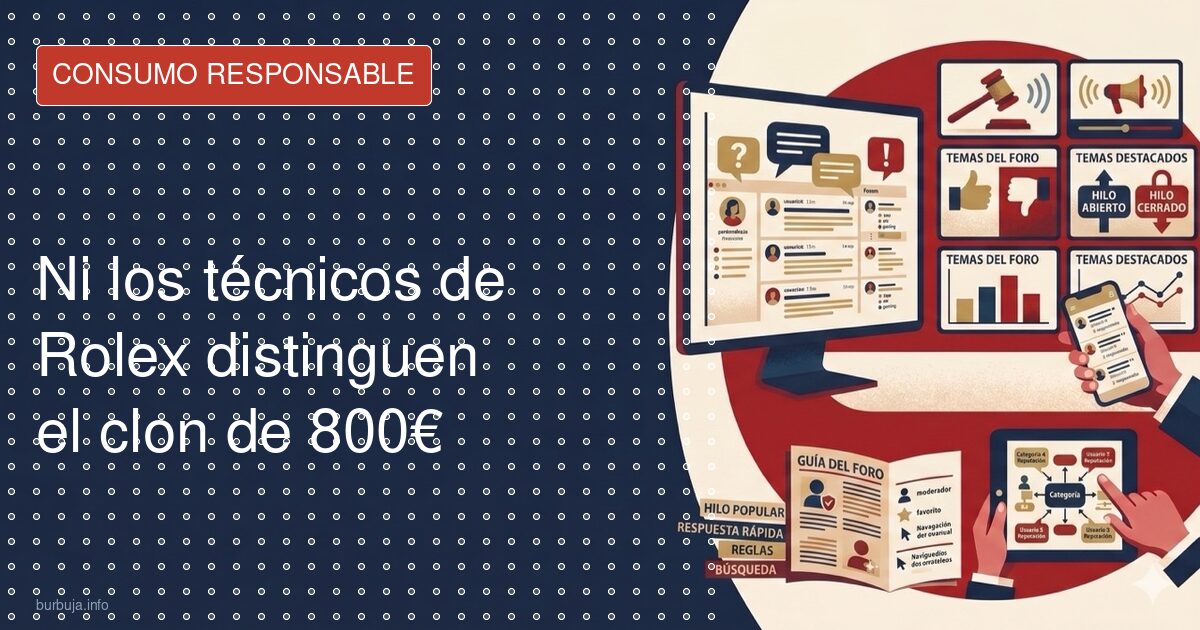 Ni los técnicos de Rolex distinguen el clon de 800€