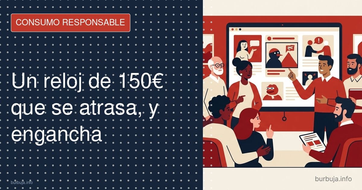 Un reloj de 150€ que se atrasa, y engancha