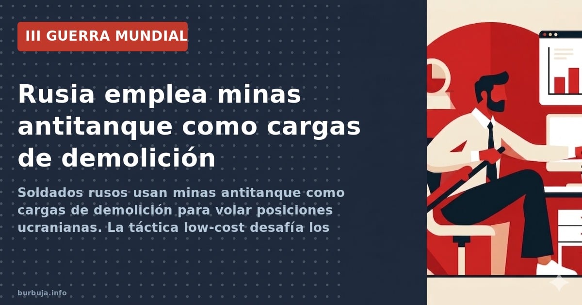 Rusia emplea minas antitanque como cargas de demolición