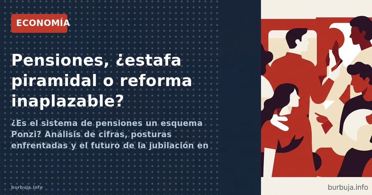 Pensión media de 1.260€, cotización del 30% y pirámide invertida: el sistema de reparto español, ¿estafa piramidal o crisis d