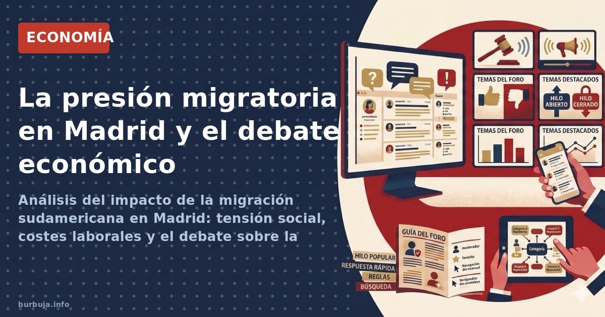 Análisis del impacto de la migración sudamericana en Madrid: tensión social, costes laborales y el debate sobre la integració