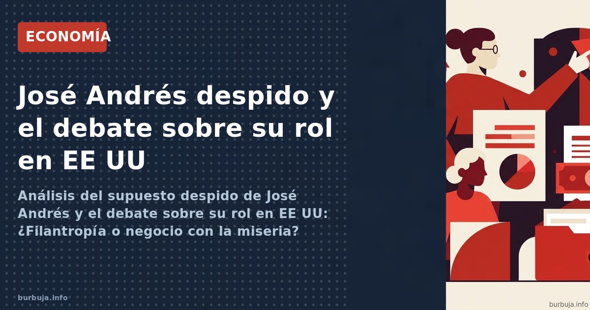 Análisis del supuesto despido de José Andrés y el debate sobre su rol en EE UU: ¿Filantropía o negocio con la miseria?