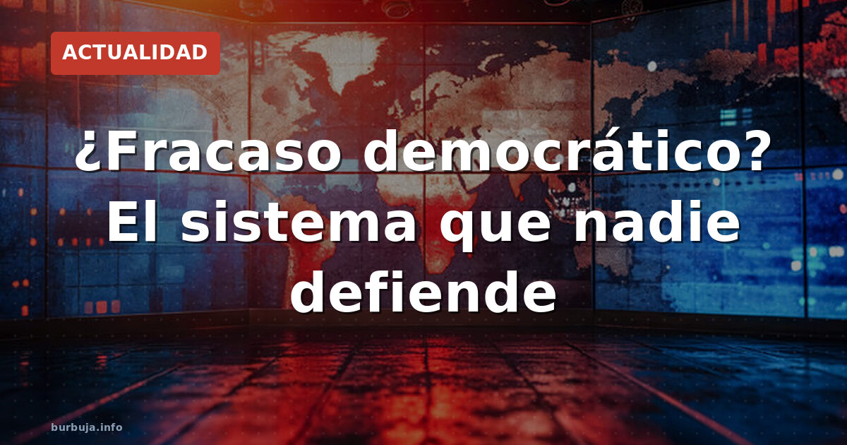 ¿Fracaso democrático? El sistema que nadie defiende