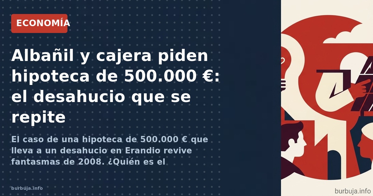 El caso de una hipoteca de 500.000 € que lleva a un desahucio en Erandio revive fantasmas de 2008. ¿Quién es el responsable: 