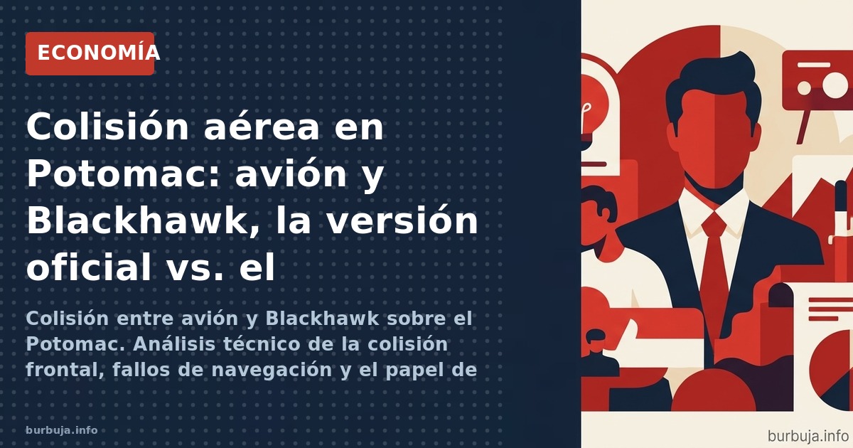 Colisión entre avión y Blackhawk sobre el Potomac. Análisis técnico de la colisión frontal, fallos de navegación y el papel d