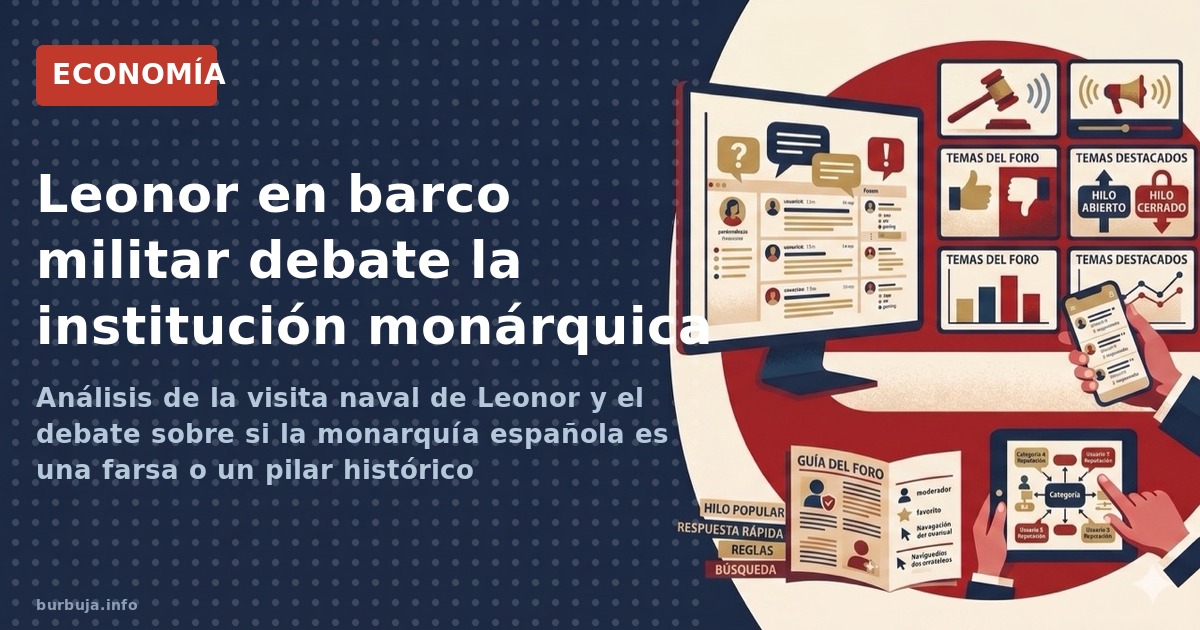 Leonor en barco militar debate la institución monárquica