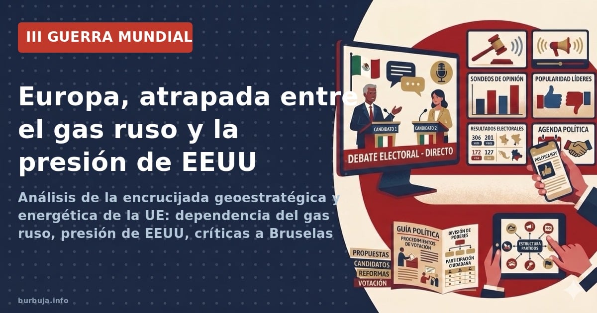 Análisis de la encrucijada geoestratégica y energética de la UE: dependencia del gas ruso, presión de EEUU, críticas a Brusel
