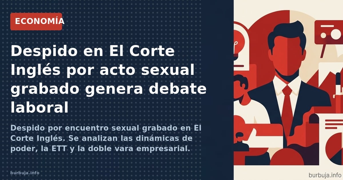 Despido por encuentro sexual grabado en El Corte Inglés. Se analizan las dinámicas de poder, la ETT y la doble vara empresari