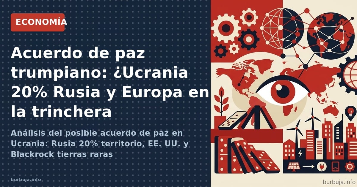 Análisis del posible acuerdo de paz en Ucrania: Rusia 20% territorio, EE. UU. y Blackrock tierras raras