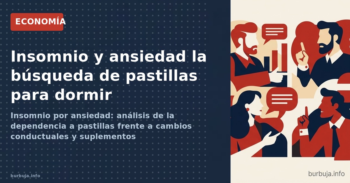 Insomnio por ansiedad: análisis de la dependencia a pastillas frente a cambios conductuales y suplementos
