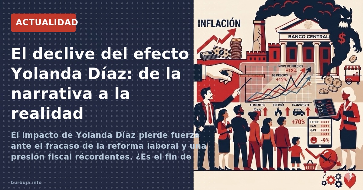 El impacto de Yolanda Díaz pierde fuerza ante el fracaso de la reforma laboral y una presión fiscal récordentes. ¿Es el fin d