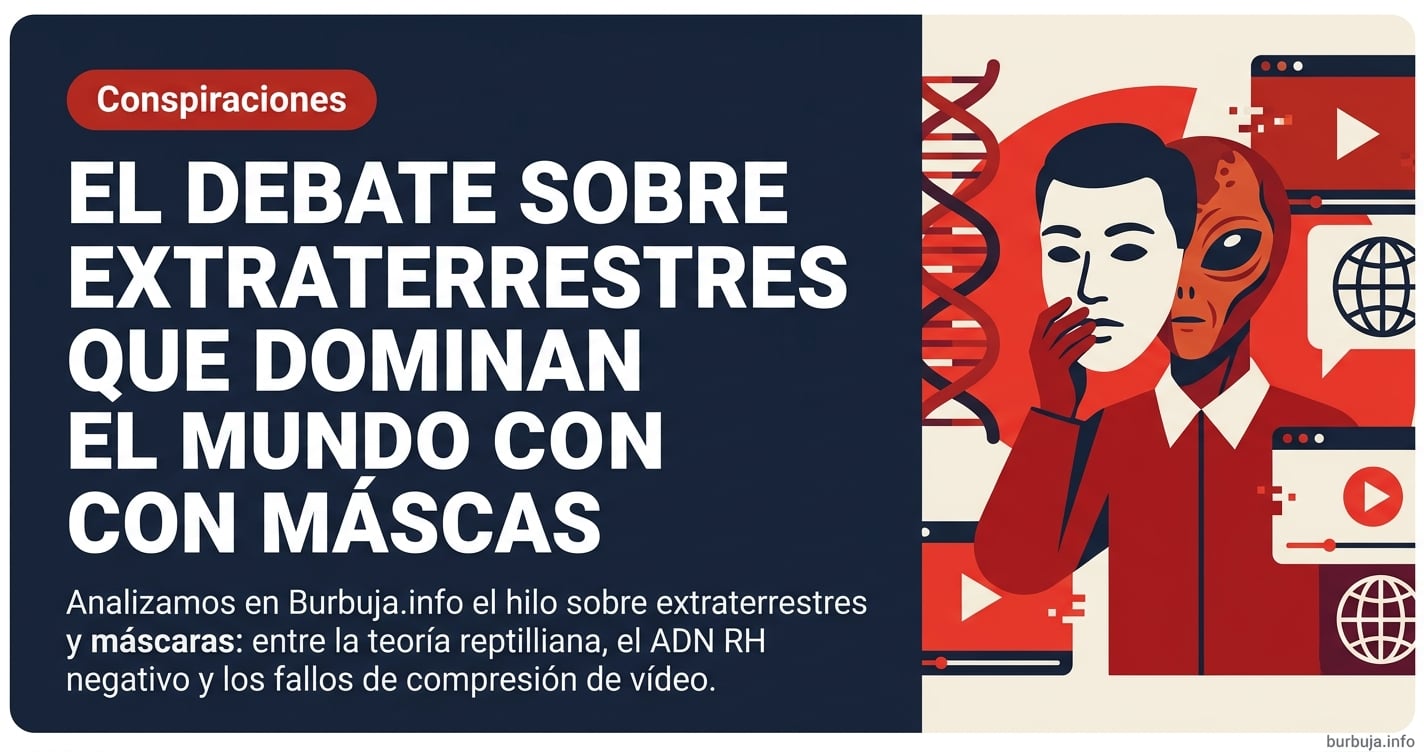 Analizamos en Burbuja.info el hilo sobre extraterrestres y máscaras: entre la teoría reptiliana, el ADN RH negativo y los fal