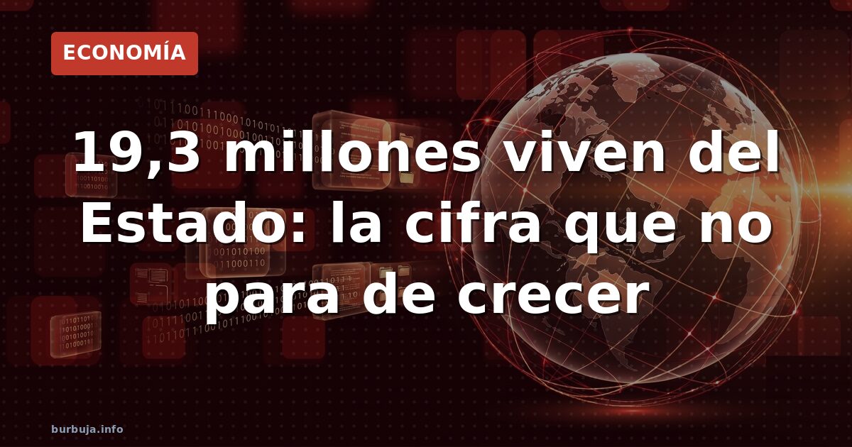19,3 millones viven del Estado: la cifra que no para de crecer