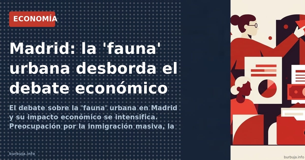 El debate sobre la 'fauna' urbana en Madrid y su impacto económico se intensifica. Preocupación por la inmigración masiva, la