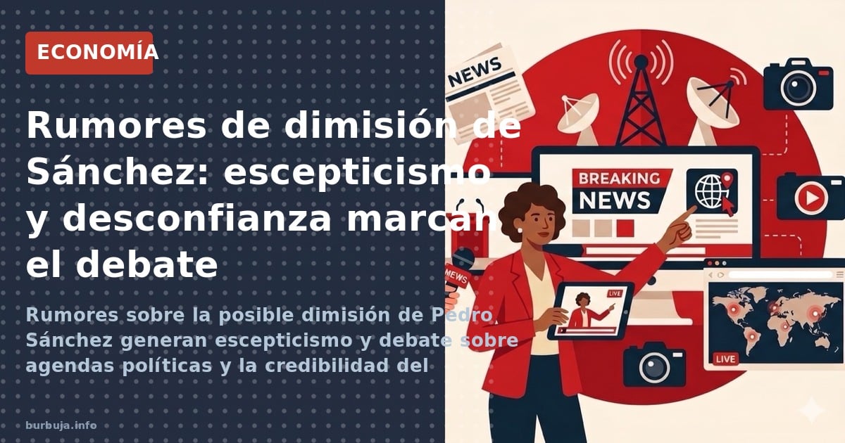 Rumores sobre la posible dimisión de Pedro Sánchez generan escepticismo y debate sobre agendas políticas y la credibilidad de