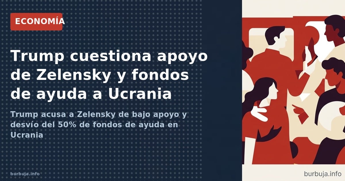 Trump acusa a Zelensky de bajo apoyo y desvío del 50% de fondos de ayuda en Ucrania