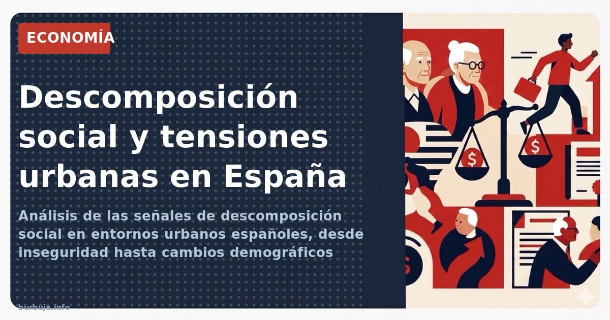 Análisis de las señales de descomposición social en entornos urbanos españoles, desde inseguridad hasta cambios demográficos