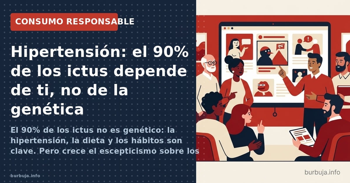 El 90% de los ictus no es genético: la hipertensión, la dieta y los hábitos son clave. Pero crece el escepticismo sobre los u