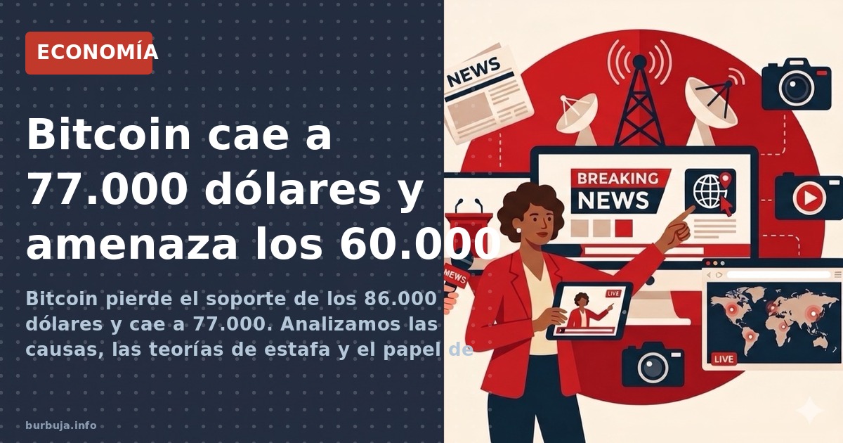 Bitcoin pierde el soporte de los 86.000 dólares y cae a 77.000. Analizamos las causas, las teorías de estafa y el papel de Tr