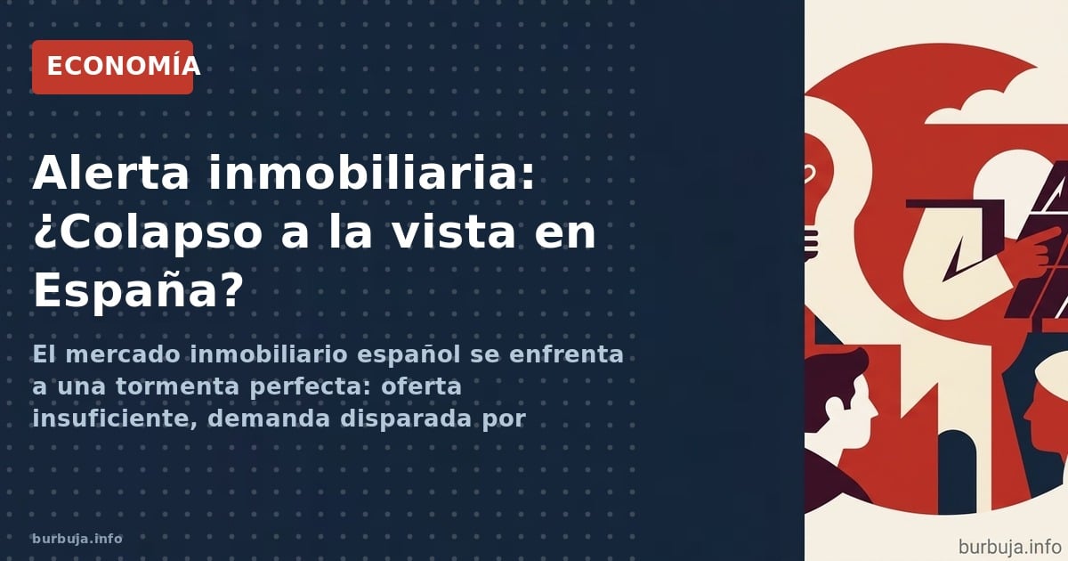 El mercado inmobiliario español se enfrenta a una tormenta perfecta: oferta insuficiente, demanda disparada por inmigración y