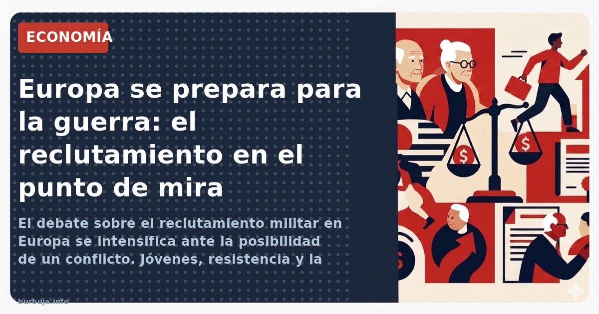 El debate sobre el reclutamiento militar en Europa se intensifica ante la posibilidad de un conflicto. Jóvenes, resistencia y