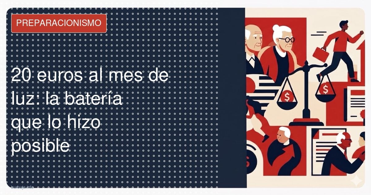 20 euros al mes de luz: la batería que lo hizo posible