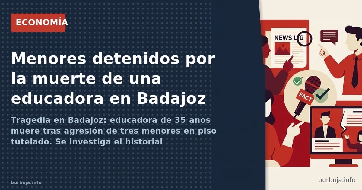 Tragedia en Badajoz: educadora de 35 años muere tras agresión de tres menores en piso tutelado. Se investiga el historial del