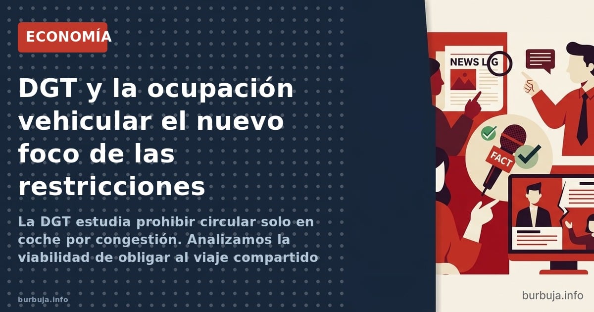 La DGT estudia prohibir circular solo en coche por congestión. Analizamos la viabilidad de obligar al viaje compartido en Esp