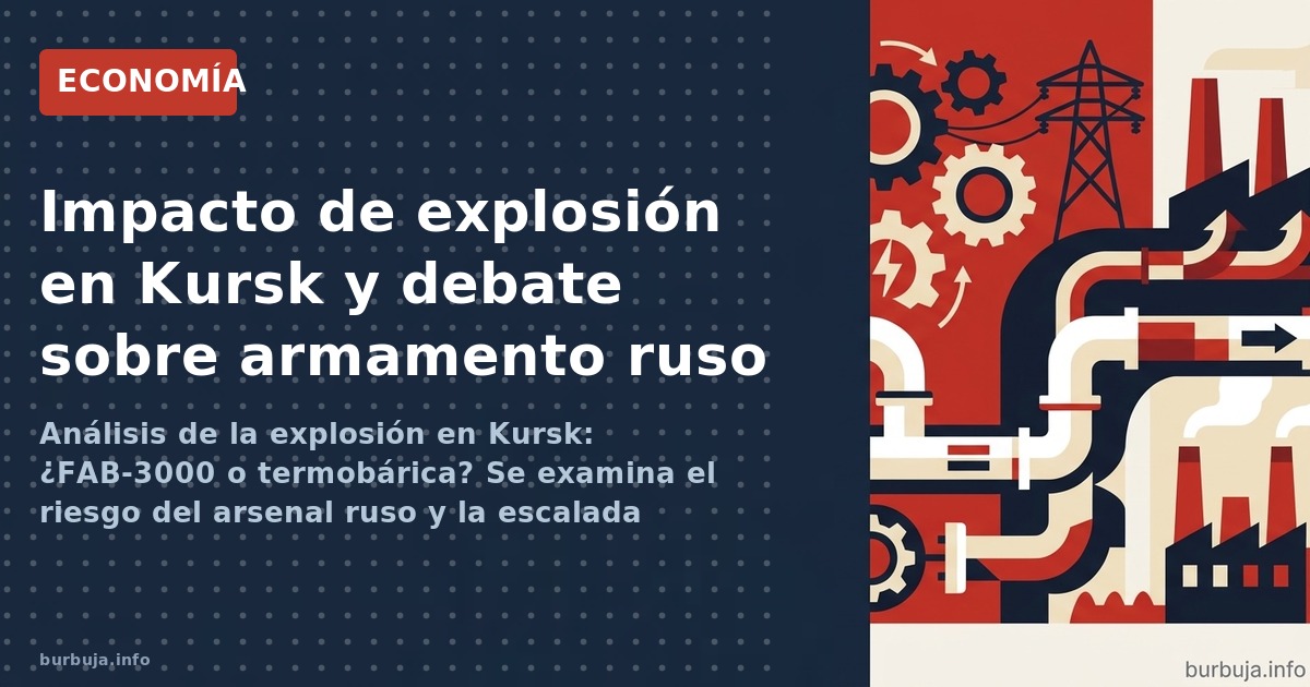 Análisis de la explosión en Kursk: ¿FAB-3000 o termobárica? Se examina el riesgo del arsenal ruso y la escalada militar