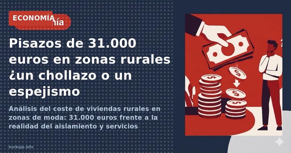 Análisis del coste de viviendas rurales en zonas de moda: 31.000 euros frente a la realidad del aislamiento y servicios