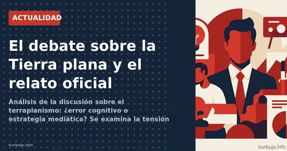 Análisis de la discusión sobre el terraplanismo: ¿error cognitivo o estrategia mediática? Se examina la tensión entre ciencia