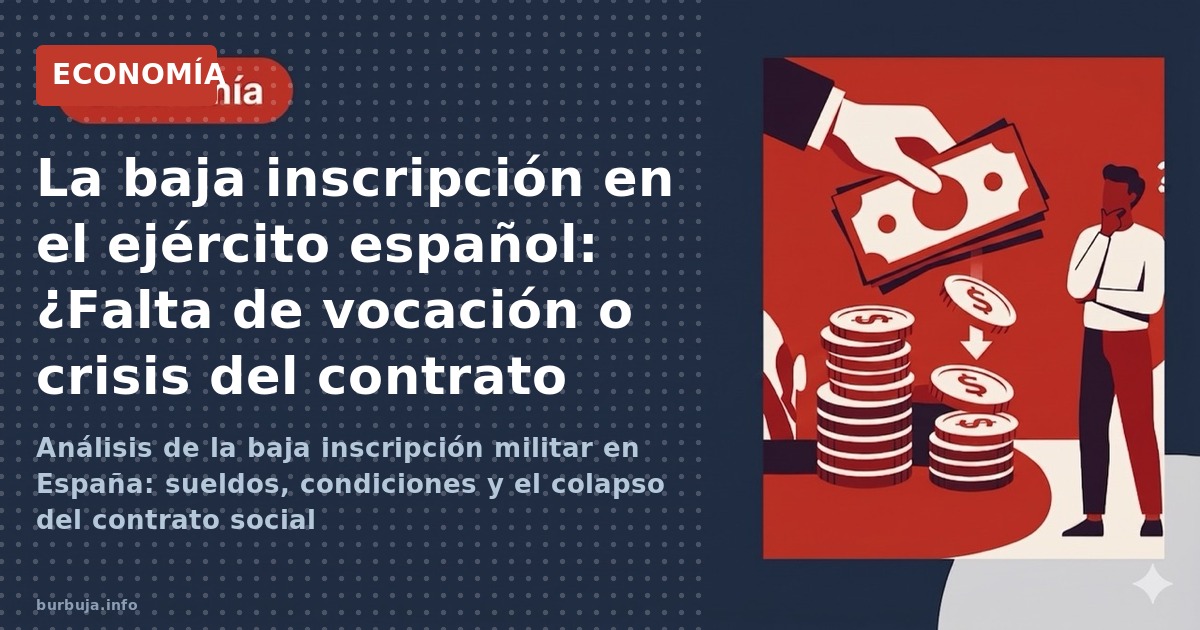 Análisis de la baja inscripción militar en España: sueldos, condiciones y el colapso del contrato social