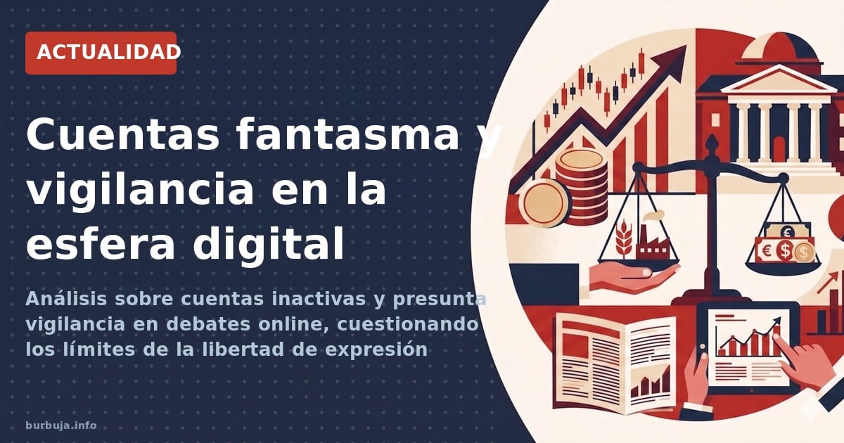 Análisis sobre cuentas inactivas y presunta vigilancia en debates online, cuestionando los límites de la libertad de expresió