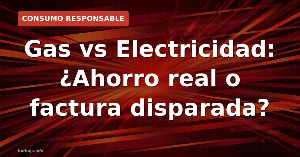 Gas vs Electricidad: ¿Ahorro real o factura disparada?