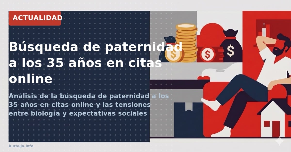 Análisis de la búsqueda de paternidad a los 35 años en citas online y las tensiones entre biología y expectativas sociales