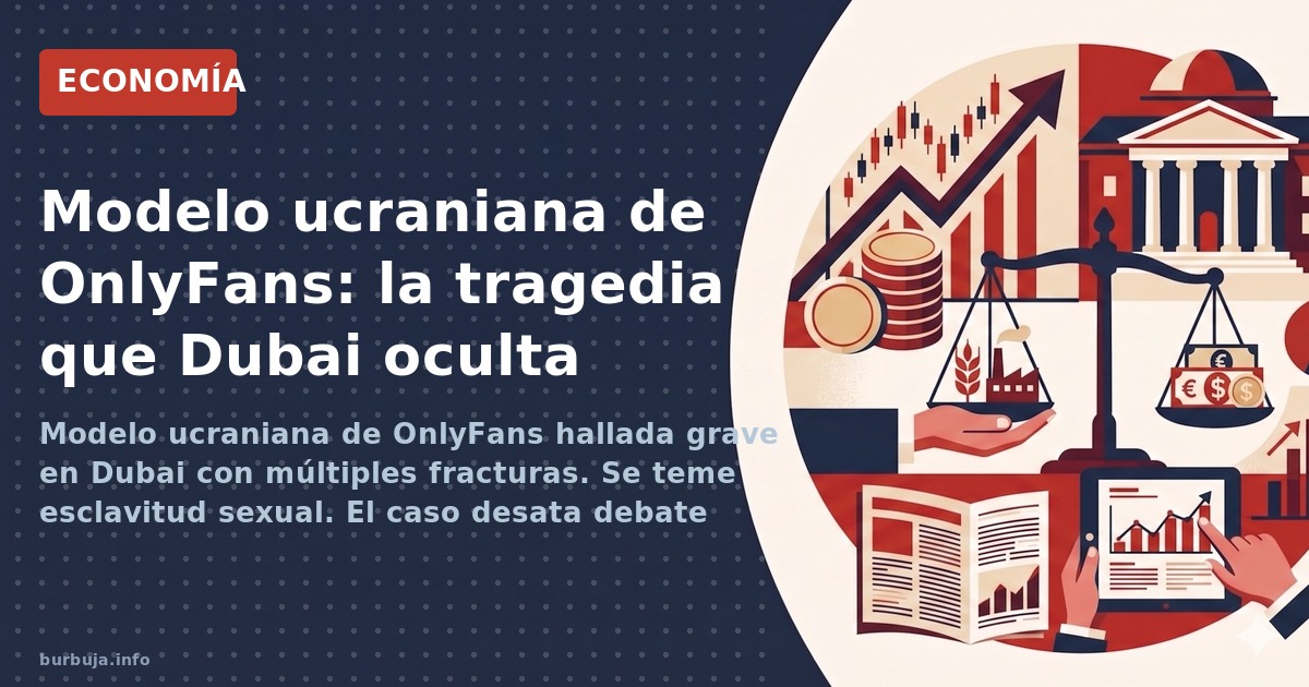 Modelo ucraniana de OnlyFans hallada grave en Dubai con múltiples fracturas. Se teme esclavitud sexual. El caso desata debate