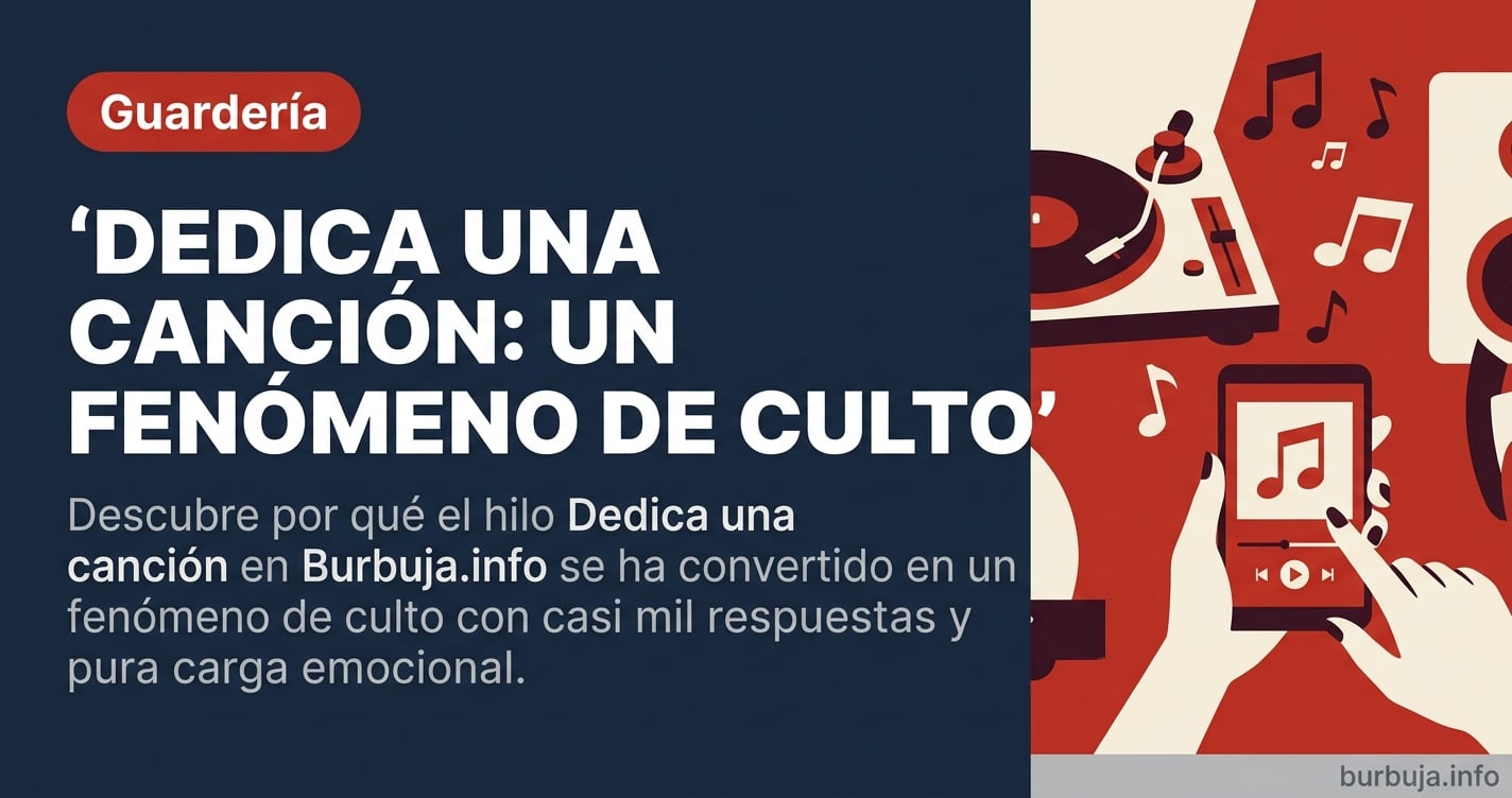 Ilustración de varias personas de distintas edades escuchando música y compartiendo dedicatorias musicales anotadas en papele