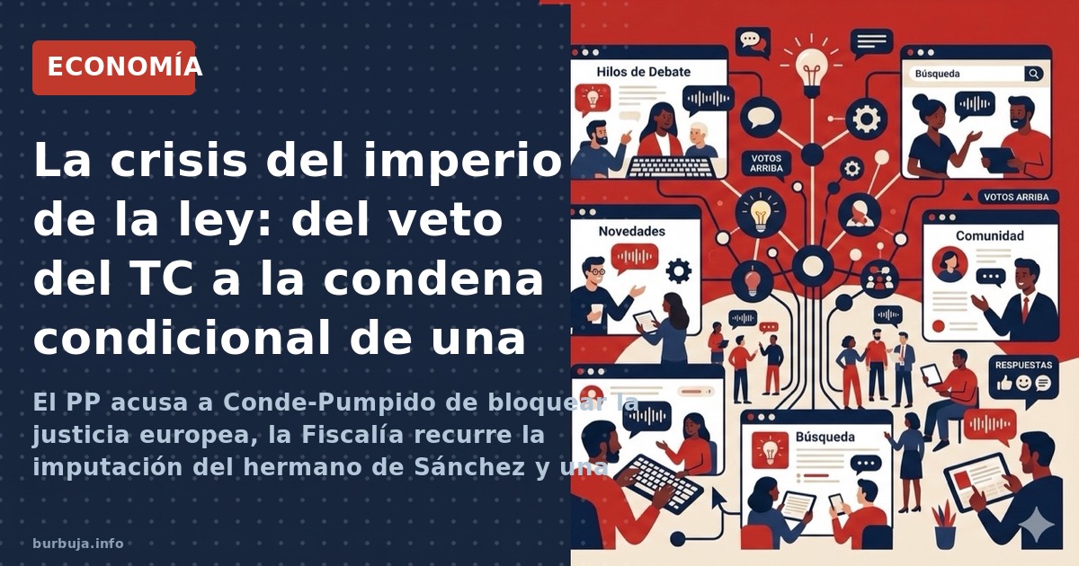 El PP acusa a Conde-Pumpido de bloquear la justicia europea, la Fiscalía recurre la imputación del hermano de Sánchez y una k