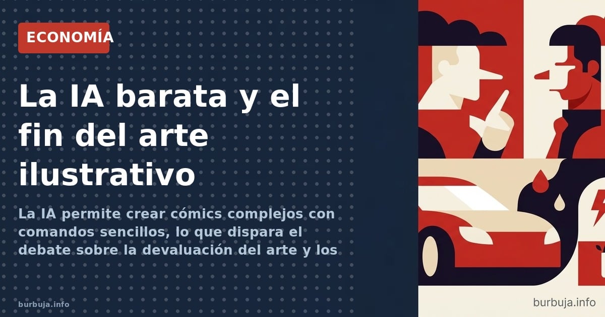 La IA permite crear cómics complejos con comandos sencillos, lo que dispara el debate sobre la devaluación del arte y los der