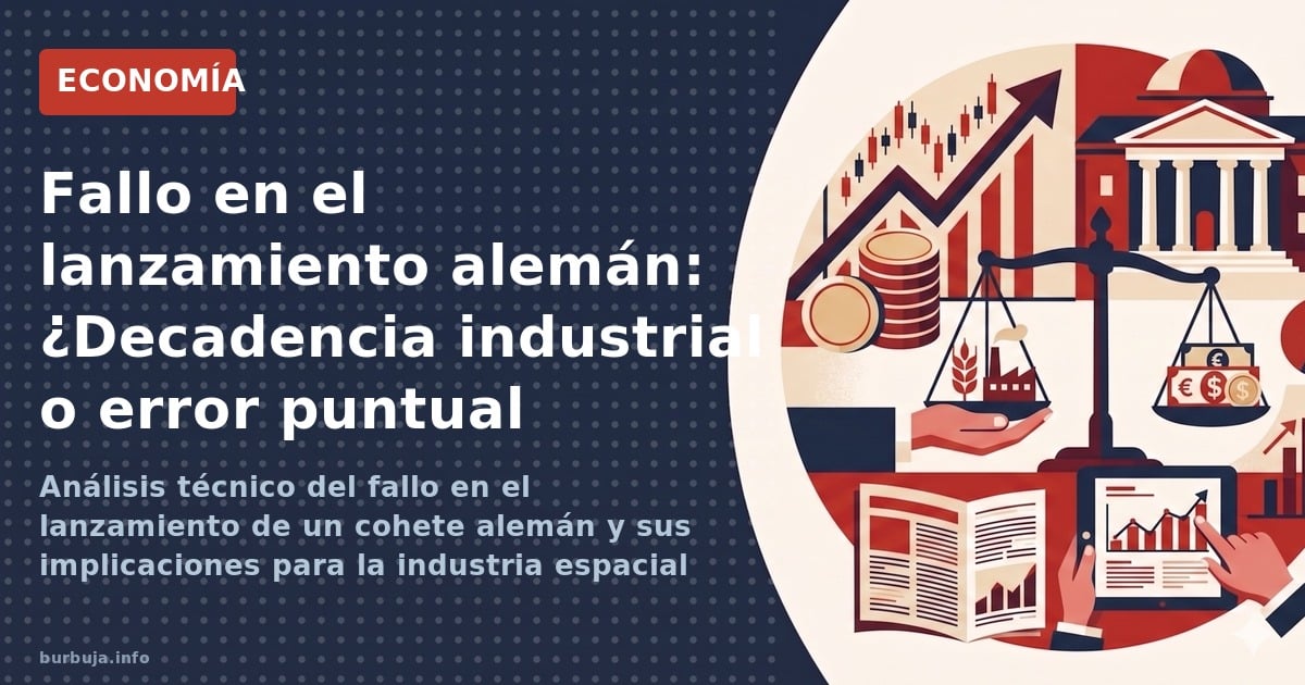 Análisis técnico del fallo en el lanzamiento de un cohete alemán y sus implicaciones para la industria espacial europea