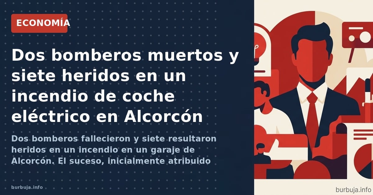 Dos bomberos fallecieron y siete resultaron heridos en un incendio en un garaje de Alcorcón. El suceso, inicialmente atribuid