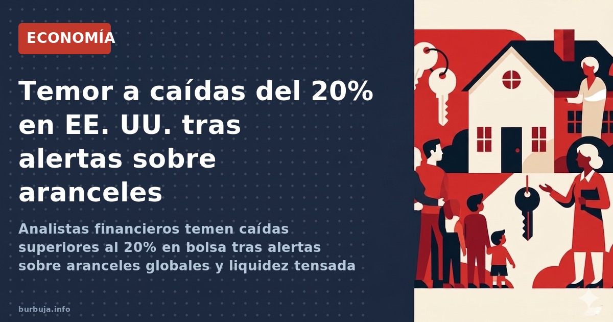 Analistas financieros temen caídas superiores al 20% en bolsa tras alertas sobre aranceles globales y liquidez tensada