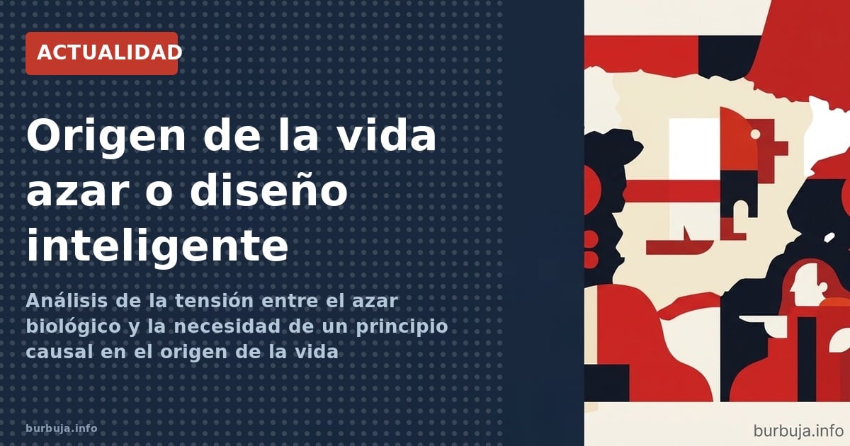 Análisis de la tensión entre el azar biológico y la necesidad de un principio causal en el origen de la vida