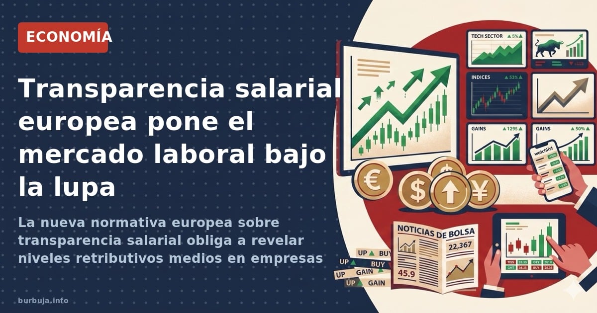 La nueva normativa europea sobre transparencia salarial obliga a revelar niveles retributivos medios en empresas grandes, pon