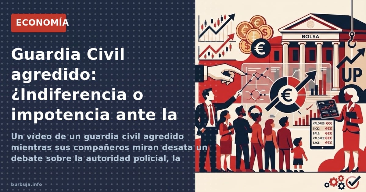 Un vídeo de un guardia civil agredido mientras sus compañeros miran desata un debate sobre la autoridad policial, la inacción