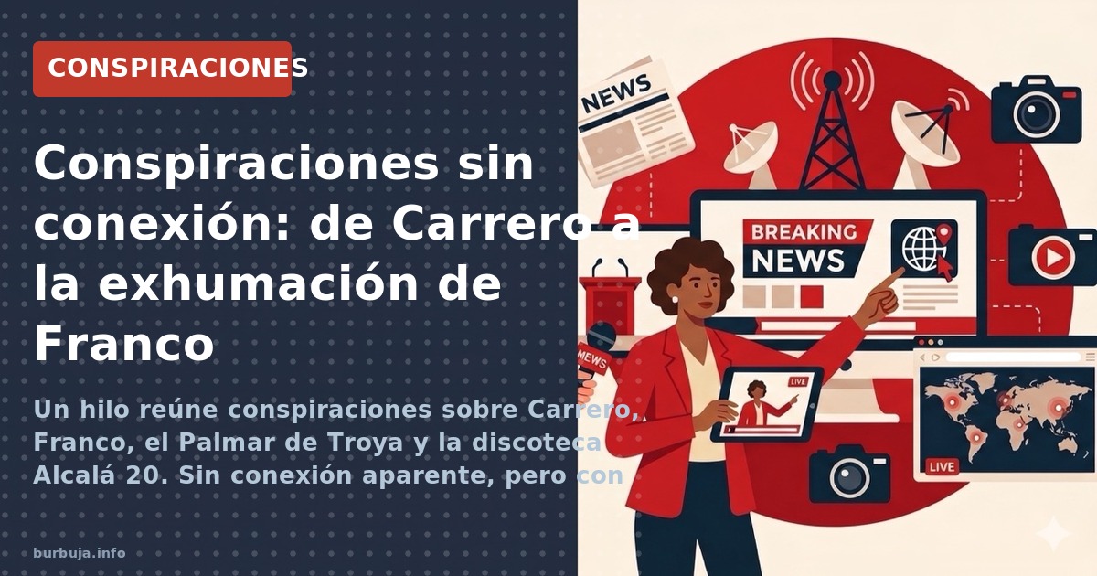 Un hilo reúne conspiraciones sobre Carrero, Franco, el Palmar de Troya y la discoteca Alcalá 20. Sin conexión aparente, pero 