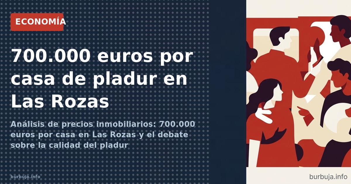 Análisis de precios inmobiliarios: 700.000 euros por casa en Las Rozas y el debate sobre la calidad del pladur