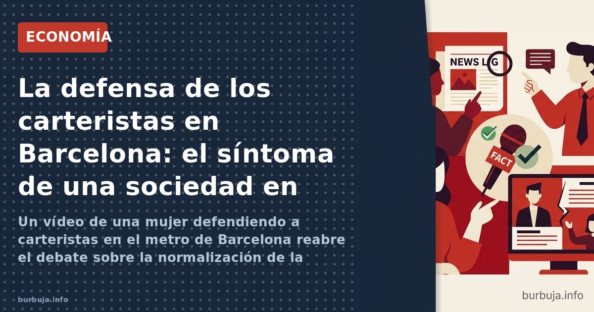 Un vídeo de una mujer defendiendo a carteristas en el metro de Barcelona reabre el debate sobre la normalización de la delinc