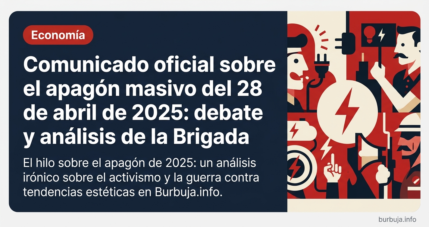 El hilo de la Brigada Felpudera sobre el apagón de 2025: un análisis irónico sobre el activismo púbico y la guerra contra el 