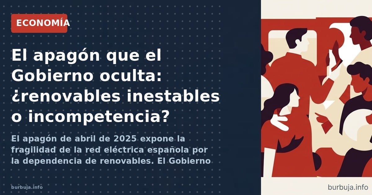 El apagón de abril de 2025 expone la fragilidad de la red eléctrica española por la dependencia de renovables. El Gobierno oc